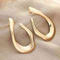 Золотой 304 серьги-гвоздики-капли из нержавеющей стали, вакуумное покрытие pvd, золотые, 51.5x29.5 мм