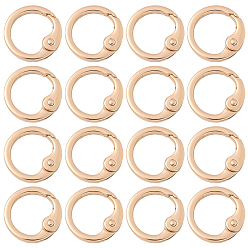 Light Gold 18шт. сплав пружинных затворных колец, кольцо, золотой свет, 25.5x4 мм