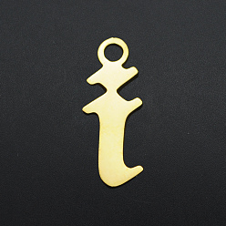 Letter I 201 Edelstahl Reize, Laserschnitt, Buchstabe, golden, letter.i, i: 10.5x4x1 mm, Bohrung: 1.2 mm