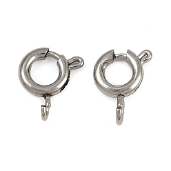 Нержавеющая Сталь Цвет 304 пружинные кольца из нержавеющей стали, цвет нержавеющей стали, 9.5x6x1.5 мм, отверстие : 2.2 мм
