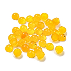 Белый Нефрит Кабошоны из натурального белого нефрита, полукруглый, оранжевые, 4x2~2.5 мм