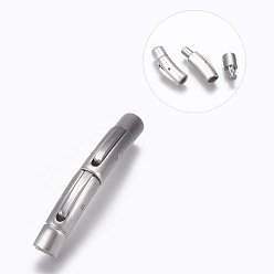 Матовый Платиновый Цвет Штыковые застежками из нержавеющей стали, матовые, матовой платины, 304 мм, отверстие : 41x6 мм