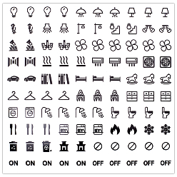 Black PVC Self-adhesive Stickers, for Switch Identification Stickers, Black, 150x150x0.2mm