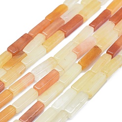 Другие Нефриты Природного нефрита нитей бисера, кубоид, 13~14x3~5x3~4.5 мм, отверстие : 1 мм, около 27~29 шт / нитка, 15.1~15.9 дюйм (38.5~40.5 см)