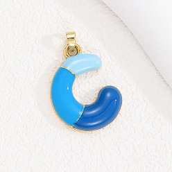 Letter C Подвески из эмали и сплава, буквенное очарование, золотые, буква С, 25.5x19x4 мм, отверстие : 3.5x2.5 мм