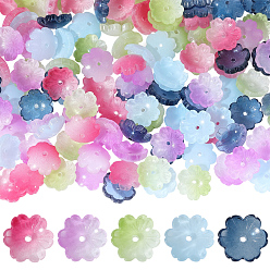 (52) Непрозрачная лаванда 150шт. 5 цвета прозрачная аэрозольная краска колпачки для стеклянных бусин, цветок, разноцветные, 14x14x5 мм, отверстие : 1.5 мм, 30 шт / цвет