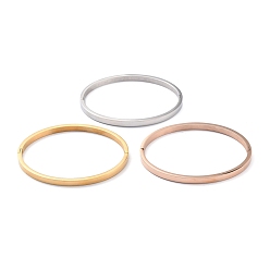 (52) Непрозрачная лаванда 3шт 3 цветное ионное покрытие (ip) 304 классический простой простой браслет из нержавеющей стали, составной браслет для женщин, разноцветные, внутренний диаметр: 2x2-3/8 дюйм (5.1x6.05 см), 1 шт / цвет