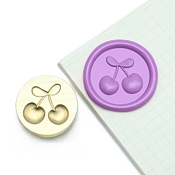 Вишня Круглые латунные головки штампа, золотые, вишня, 25 мм