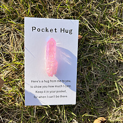 Pink Скульптуры из натурального окрашенного хрусталя, витринные украшения, для домашнего офисного стола, розовые, 4x2 мм