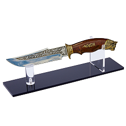 Noir Supports pour épées katana en acrylique, chevalets d'affichage d'épée de samouraï de support, noir, 6.4x26.8x6.95 cm