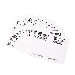 Box Rectangle Present Stickers,  Adhesive Label Stickers, for Gift Decoration, Gift Box, 12.6x10.4x0.01cm, 50pcs/bag