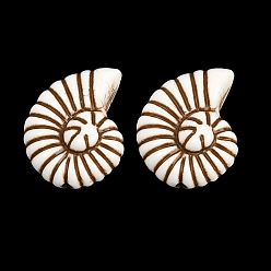 Shell Shape Бусины из непрозрачного акрила с морской тематикой, окрашенные аэрозольной краской., имитация оболочки, раковина, 37.5x30x16 мм, отверстие : 3 мм, Около 62 шт / 500 г