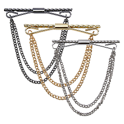 (52) Непрозрачная лаванда 3 шт. 3 цвета латунные зажимы для галстука, зажимы для воротника рубашки для мужчин, разноцветные, 65 мм, 1 шт / цвет