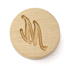 Letter M Золотистые латунные штампы с буквами, с черными деревянными ручками, для самодельных восковых печатей, Буква М, 79.5x12x12 мм