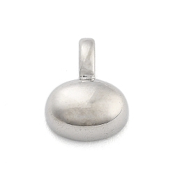 Платина Латунные подвески, овальные амулеты, платина, 9.50x7.50x4 мм, отверстие: 3x2 мм