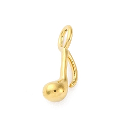 Musical Note 304 подвески из нержавеющей стали, реальный 18 k позолоченный, музыкальная нота, 22x6.5x9.5 мм, отверстие : 4.5 мм