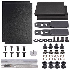 Color mezclado Kit para hacer estuches (hágalo usted mismo), Funda de transporte de plástico con clip para la cintura, clip para cuchillo, clip trasero, hallazgos de ojal de ojal de latón, tablero de espuma EVA, color mezclado, 107x21x4 mm