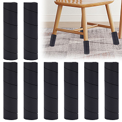 Черный Трубки из синтетической резины для рукояток, чёрные, 150~152x39.5 мм, 4 шт / пакет