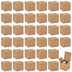 Цвет Древесины 80шт. бумажные коробки для хранения подарков, упаковочные картонные коробки, квадратный, деревесиные, 5x5x5 см