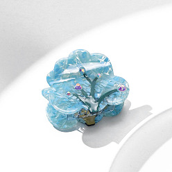 Светло-Синий Заколки для волос с когтями из ацетата древесной целлюлозы (смола), аксессуары для волос для девочек и женщин, голубой, 53x43 мм