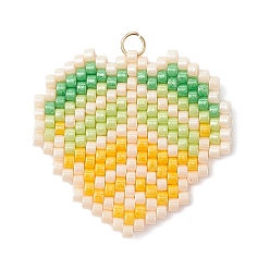 (52) Непрозрачная лаванда Подвески из стеклянных бусин в виде кленовых листьев, с 304 кольцом из нержавеющей стали, реальный 18 k позолоченный, разноцветные, 28.5x30x2 мм, отверстие : 2.5 мм