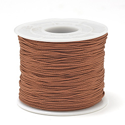 Sienna Polyester Cords, Sienna, 0.5~0.6mm, about 131.23~142.16 yards(120~130m)/roll