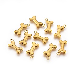 Античное Золото Сплавочные подвески тибетского стиля, без свинца, без никеля и без кадмия, кость, античное золото , 22x11x2 мм, отверстие : 2 мм