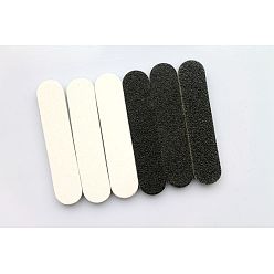 Random Single Color or Random Mixed Color Double-sided Sponge Polish Strip File, Burnishing Stick, Sandpaper Nail Buffer, Oval, Random Single Color or Random Mixed Color, 6cm