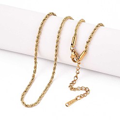 Настоящее золото 18K 2мм 304 ожерелья из цепей из нержавеющей стали, ионное покрытие (ip), реальный 18 k позолоченный, 15.75~16.14 дюйм (40~41 см)