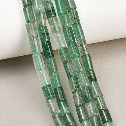 Клубничный Кварц Натуральный зеленый клубника кварц бисер нити, колонка, 7.5~9x5~5.5 мм, отверстие : 0.7~0.8 мм, около 48 шт / нитка, 15.35'' (39 см)