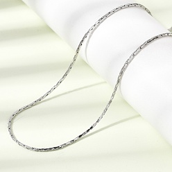 Нержавеющая Сталь Цвет 1.3мм 304 цепочки из нержавеющей стали в стиле "бостонское плетение" для женщин и мужчин, цвет нержавеющей стали, 23.62 дюйм (60 см)