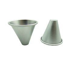 Серебро Алюминиевые формы для выпечки в форме глубокого конуса, быстросъемная форма для запекания, серебряные, 83x75 мм