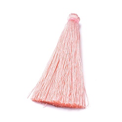 Розовый Большие подвески с кисточкой из хлопковой нити, туманная роза, 70~73x9~10 мм