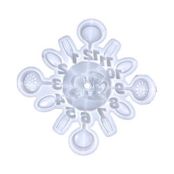 Белый Силиконовые формы для часов своими руками из пищевого силикона, формы для литья смолы, белые, 204x200x17 мм