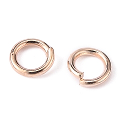 Mixed Color Open Jump Rings Brass Jump Rings, Mixed Color, 6x1mm, 18 Gauge, Inner Diameter: 4mm, about 4160pcs/500g
