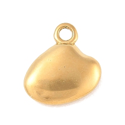 Shell Shape 304 прелести нержавеющей стали, ионное покрытие (ip), реальный 14 k позолоченный, моллюски, 8.5x8x2 мм, отверстие : 1.2 мм