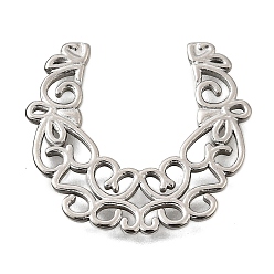 Нержавеющая Сталь Цвет 304 из нержавеющей стали столяры филигранные, луна, цвет нержавеющей стали, 25x22.5x1.5 мм