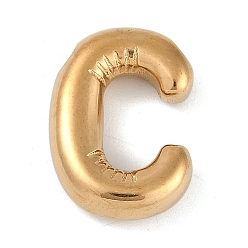 Letter C Ионное покрытие (ip) 304 подвески из нержавеющей стали, реальный 18 k позолоченный, буква С, 18x13x4.5 мм, отверстие : 2.5 мм