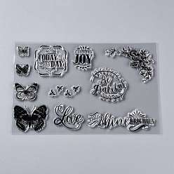 Бабочка Пластиковые штампы, для diy scrapbooking, фотоальбом декоративный, изготовление карт, штампы, бабочки, 205x135~155x3.5 мм