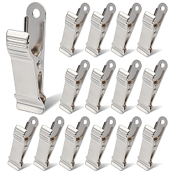 Platino 40Clips de hierro (piezas), Rectángulo, Platino, 40.5x13x12 mm, agujero: 3 mm
