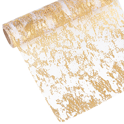 Gold Polyester Table Runner Roll, Glitter Metallic Gold Thin Mesh Table Runner, for Party Wedding Home Decoration, Gold, 279mm, about 10m/roll