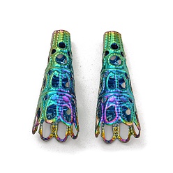 Rainbow Color Ионное покрытие (IP) полый 304 шариковый конус из нержавеющей стали, Радуга цветов, 22x9 мм, отверстие : 3 мм, внутренний диаметр: 18.5 мм