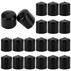 Черный Резиновые заглушки, гибкие крышки для болтов, колпачки, протекторы резьбы, колонка, чёрные, 44.5x40.5 мм, внутренний диаметр: 39.5 мм