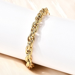 Настоящее золото 22K 304 браслеты-цепочки из нержавеющей стали для женщин, вакуумное покрытие pvd, реальный 22 k позолоченный, 8-1/4 дюйм (21 см)
