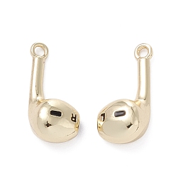 Pale Goldenrod Baking Paint Zinc Alloy Pendants, Headset, Pale Goldenrod, 21x9x6mm, Hole: 1.8mm