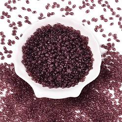 Индийский Красный Стеклянные бусины с имитацией нефрита, 2-луночное, овальные, Индийская красная, 5~6x2.5~3.5x3 мм, отверстие : 0.7~0.9 мм, Около 7500 шт / фунт