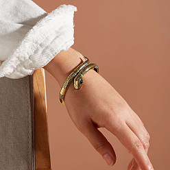 Античное Золото Браслеты из сплава змеи для женщин, античное золото , внутренний диаметр: 2~2-3/8 дюйм (5~6 см)