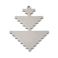 Нержавеющая Сталь Цвет 201 подвески из нержавеющей стали, лазерная резка, талисман в виде треугольной стрелы, анти-тускнение, цвет нержавеющей стали, 35x28.5x1 мм, отверстие : 1.5 мм