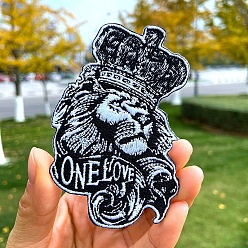 Black Skull Theme Computerized Embroidery Cloth Iron on/Sew on Patches, Costume Accessories, Black, 95x55mm