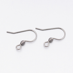 Нержавеющая Сталь Цвет 304 нержавеющей стали серьги крюков, цвет нержавеющей стали, 15x13x2.5 мм, отверстие : 1.5 мм, штифты : 0.8 мм